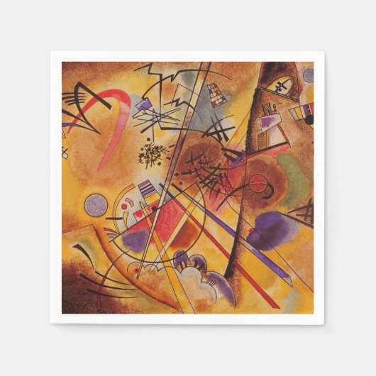 Kandinsky Brown Yellow Red Blue Servet (Voorkant)