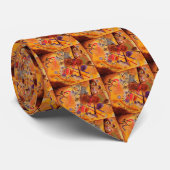 Kandinsky Brown Yellow Red Blue Stropdas (Opgerold)