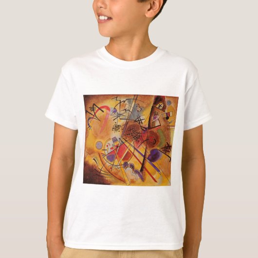 Kandinsky Brown Yellow Red Blue T-shirt (Voorkant)