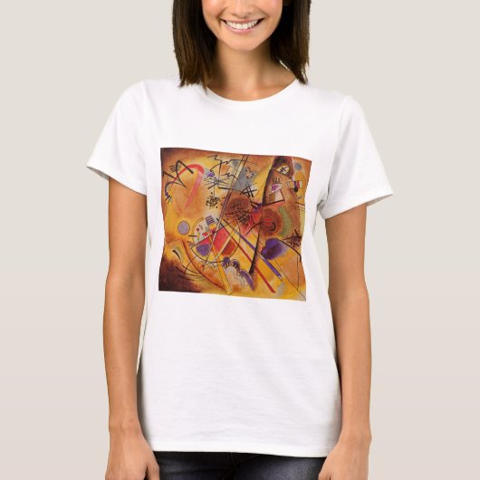 Kandinsky Brown Yellow Red Blue T-shirt (Voorkant)
