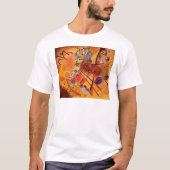 Kandinsky Brown Yellow Red Blue T-shirt (Voorkant)