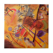 Kandinsky Brown Yellow Red Blue Tegeltje (Voorkant)