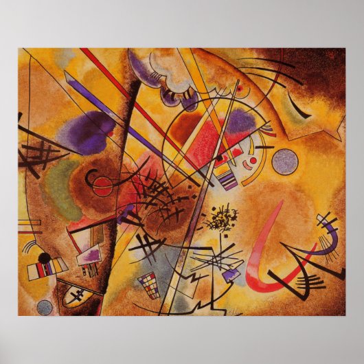 Kandinsky Bruin Geel Rood Abstract Poster (Voorkant)