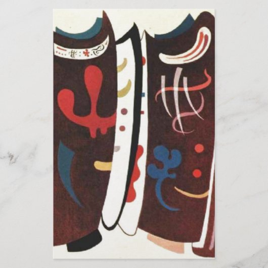 Kandinsky Bruin met Suplement Abstract Briefpapier (Voorkant)