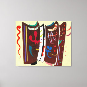 KANDINSKY - BRUIN MET SUPPLEMENT - 1935 - CANVAS AFDRUK