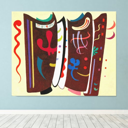 KANDINSKY - BRUIN MET SUPPLEMENT - 1935 - CANVAS AFDRUK (Insitu (Houten vloer))