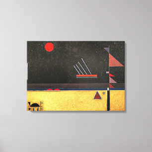 Kandinsky - Bruinachtig, abstracte kunst, Canvas Afdruk