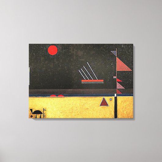 Kandinsky - Bruinachtig, abstracte kunst, Canvas Afdruk (Voorkant)