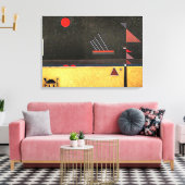 Kandinsky - Bruinachtig, abstracte kunst, Canvas Afdruk (Insitu (Woonkamer))