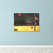 Kandinsky - Bruinachtig, abstracte kunst, Canvas Afdruk (Insitu (Houten vloer))