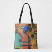 Kandinsky - bruine stilte, abstracte kunst tote bag (Voorkant)