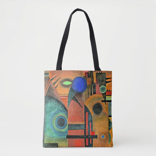 Kandinsky - bruine stilte, abstracte kunst tote bag (Voorkant)
