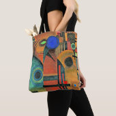 Kandinsky - bruine stilte, abstracte kunst tote bag (Dichtbij)