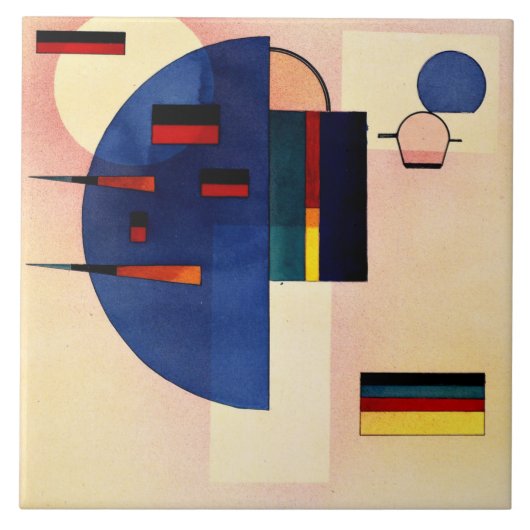 Kandinsky - Calmed, populair schilderij, Tegeltje (Voorkant)