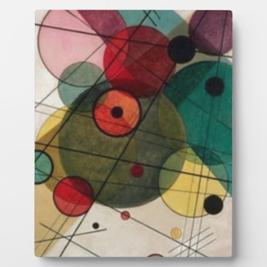 Kandinsky Circles Tafelblad Plaque met Ezel Fotoplaat (Voorkant)