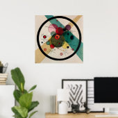 Kandinsky-cirkelposter in een cirkelvormige schild poster (Thuiskantoor)