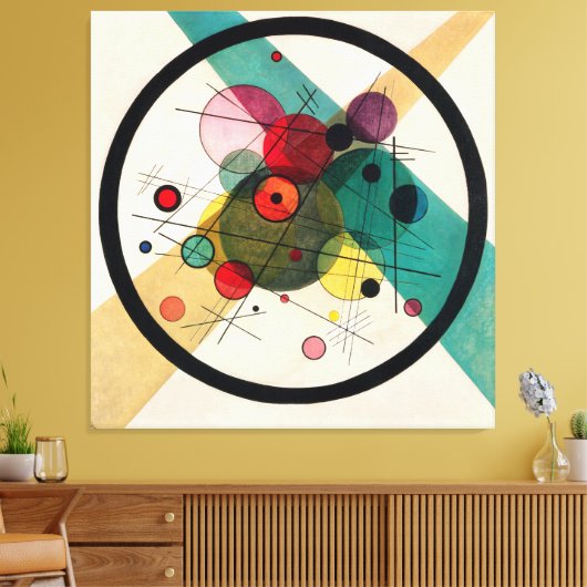 KANDINSKY - CIRKELS IN EEN CIRKEL - 1923 - Bauhaus Canvas Afdruk (Insitu (Woonkamer))