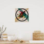Kandinsky-cirkels in een cirkelvormig Poster (Keuken)