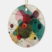Kandinsky cirkelt in een cirkel keramisch Ornament (Links)