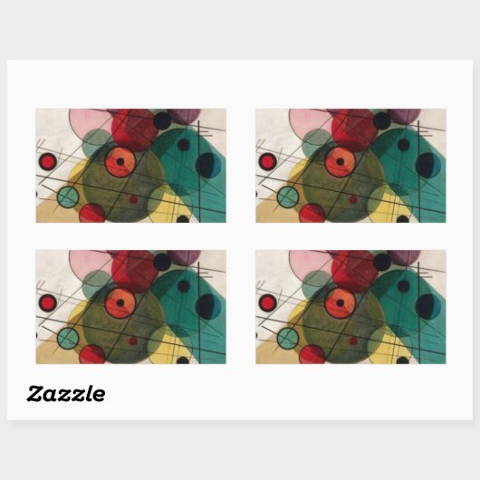 Kandinsky cirkelt in een cirkel Sticker (Vel)