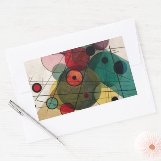 Kandinsky cirkelt in een cirkel Sticker (Envelop)