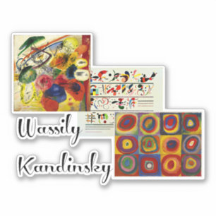 Kandinsky - Collage van zijn kunstwerk Sticker