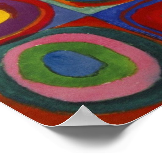 Kandinsky Color Study of Squares Circles Poster (Hoek)