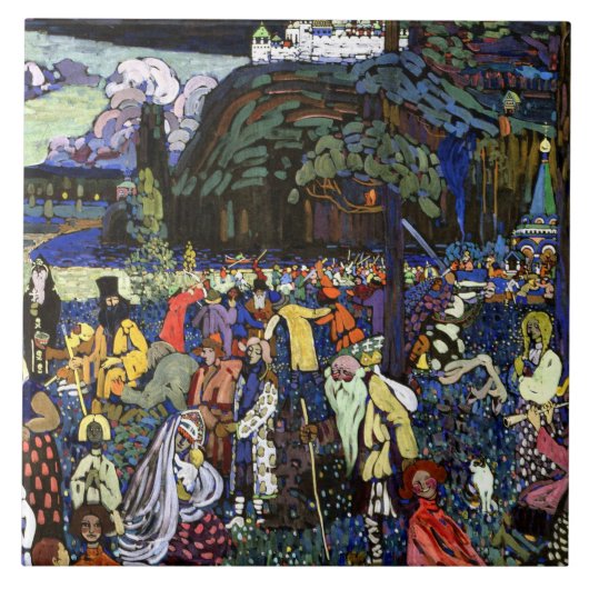 Kandinsky - Colorful Life Tegeltje (Voorkant)