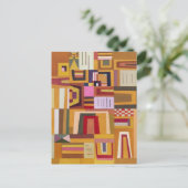 Kandinsky Compensation Roos Briefkaart (Staand voorkant)