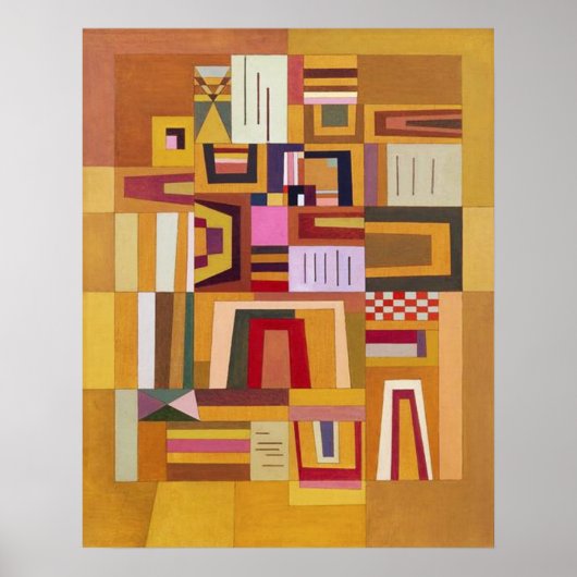 Kandinsky Compensation Roos Poster (Voorkant)