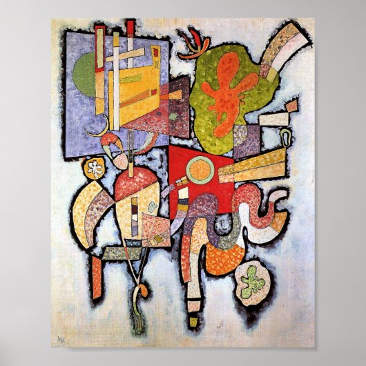 Kandinsky - Complex, Eenvoudige, abstracte kunstsc Poster (Voorkant)
