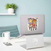 Kandinsky - Complex Simple, abstract artwork, Sticker (Laptop op bureau)