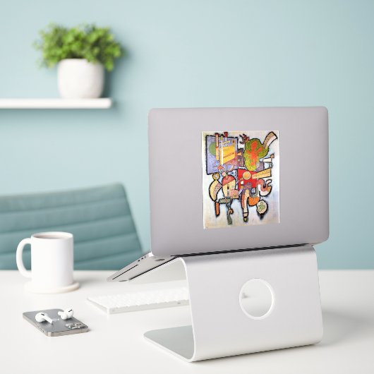 Kandinsky - Complex Simple, abstracte kunst, Sticker (Laptop op bureau)