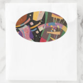 Kandinsky Compositie 10 Abstract schilderen Ovale Sticker (Tas)