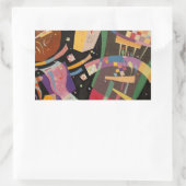 Kandinsky Compositie 10 Abstract schilderen Rechthoekige Sticker (Tas)