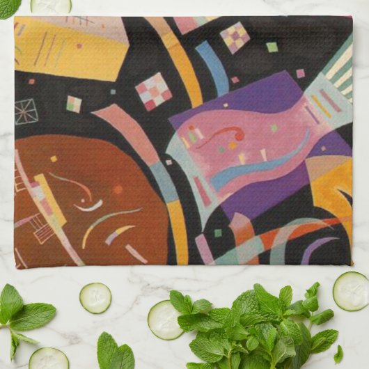 Kandinsky Compositie 10 Abstract schilderen Theedoek (Gevouwen)