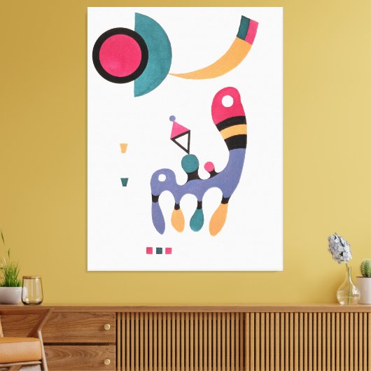 KANDINSKY - COMPOSITIE - 1944 - Bauhaus - Canvas Afdruk (Insitu (Woonkamer))