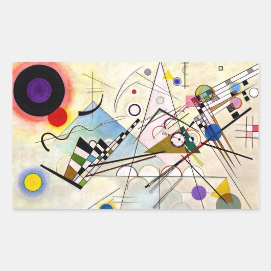 Kandinsky Compositie 8 Rechthoekige Sticker (Voorkant)