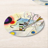 Kandinsky Compositie 8 Ronde Kartonnen Onderzetter (Gebogen)
