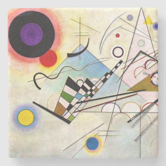 Kandinsky Compositie 8 Stenen Onderzetter (Voorkant)