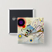 Kandinsky Compositie 8 Vierkante Button 5,1 Cm (Voorkant /achterkant)