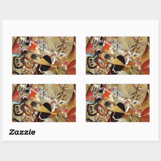 Kandinsky Compositie Abstract Rechthoekige Sticker (Vel)