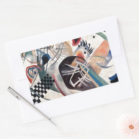 Kandinsky Compositie Abstract Rechthoekige Sticker (Envelop)