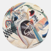 Kandinsky Compositie Abstract Ronde Sticker (Voorkant)