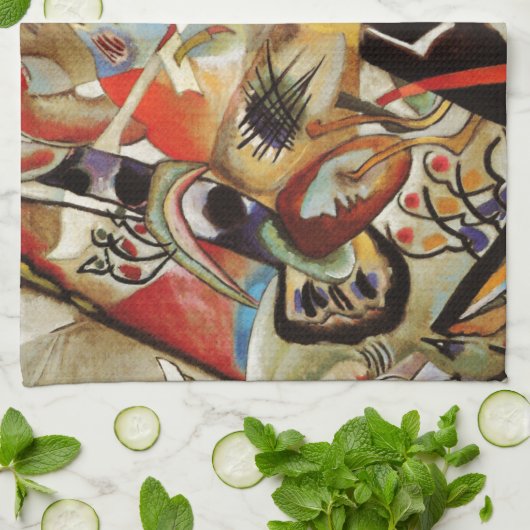 Kandinsky Compositie Abstract Theedoek (Gevouwen)