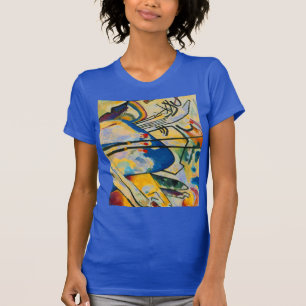 Kandinsky Compositie IV Abstract Art Royal Blue T-shirt