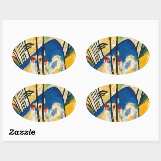 Kandinsky Compositie IV Ovale Sticker (Vel)