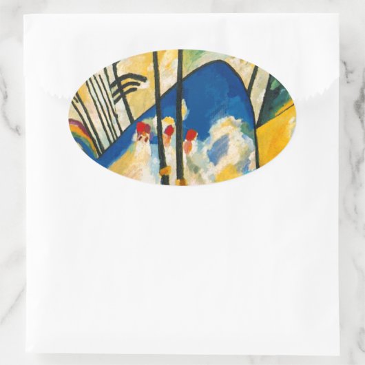 Kandinsky Compositie IV Ovale Sticker (Tas)