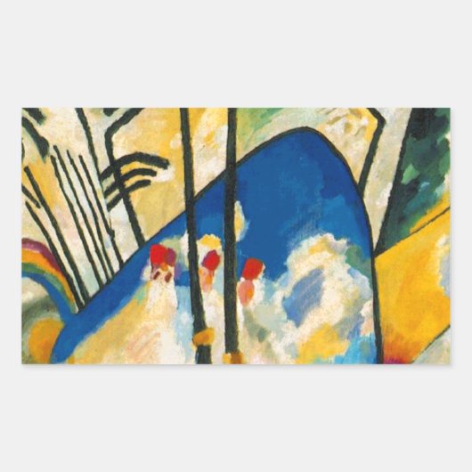 Kandinsky Compositie IV Rechthoekige Sticker (Voorkant)