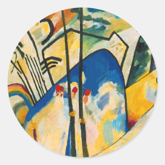 Kandinsky Compositie IV Ronde Sticker (Voorkant)